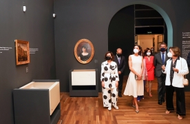 Feijóo acompañou á S.M. a raíña Letizia na inauguración da exposición sobre Emilia Pardo Bazán
