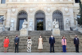 Feijóo acompañou á S.M. a raíña Letizia na inauguración da exposición sobre Emilia Pardo Bazán