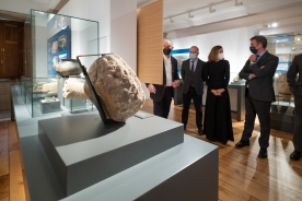 O presidente da Xunta, Alberto Núñez Feijóo, nas novas salas do Museo do Pobo Galego