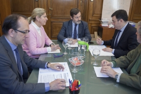 Román Rodríguez se reunió hoy con el secretario de esta institución, así como con el secretario de Estado de Cultura