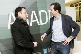El director de la Agadic, Jacobo Sutil, y el presidente de la Feciga, Manuel Precedo