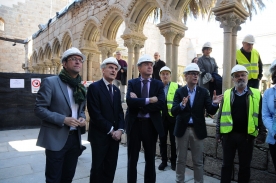 O secretario xeral de Cultura, o director xeral de Belas Artes, a delegada da Xunta en Ourense e a directora xeral do Patrimonio Cultural visitaron hoxe o complexo de San Francisco para comprobar os avances das actuacións