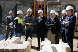O secretario xeral de Cultura, o director xeral de Belas Artes, a delegada da Xunta en Ourense e a directora xeral do Patrimonio Cultural visitaron hoxe o complexo de San Francisco para comprobar os avances das actuacións