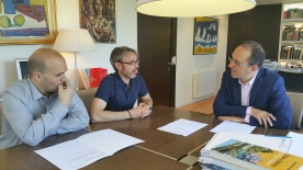 O secretario xeral de Cultura, Anxo Lorenzo, reuniuse con membros da Asociación Sax Factory – Factoría Galega do Saxofón