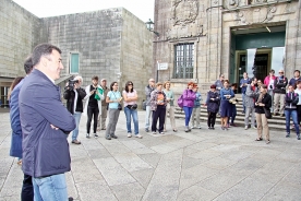 El conselleiro de Cultura, Educación y Ordenación Universitaria, Román Rodríguez, participó hoy en la andadura de la sesión Dos siglos del rostro de Galicia, que el ciclo Monumenta