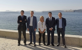 Alfonso Rueda y Román Rodríguez esta tarde en Vigo Alfonso Rueda y Román Rodríguez esta tarde en Vigo