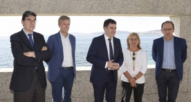 Alfonso Rueda y Román Rodríguez esta tarde en Vigo Alfonso Rueda y Román Rodríguez esta tarde en Vigo