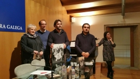 Anxo Lorenzo, no acto de presentación do libro-CD Maruxa Boga. Recordando a Galicia