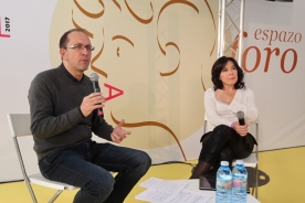 El secretario general de Cultura y la directora de la Agencia para la Modernización Tecnológica de Galicia, Mar Pereira, ofrecieron una charla divulgativa sobre el proyecto Memoria Digital de Galicia