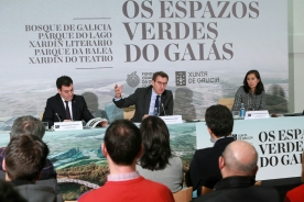 El titular de la Xunta presidió el acto de presentación del proyecto del Jardín del Teatro del Gaiás