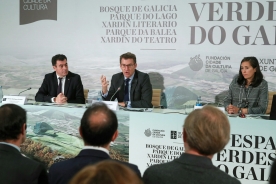 El titular de la Xunta presidió el acto de presentación del proyecto del Jardín del Teatro del Gaiás