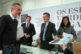 El titular de la Xunta presidió el acto de presentación del proyecto del Jardín del Teatro del Gaiás