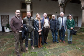 O secretario xeral de Política Lingüística, Valentín García, na rolda de prensa