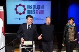 El conselleiro de Cultura, Educación y Ordenación Universitaria, Román Rodríguez, presentó hoy la nueva programación de la Rede Galega de Música ao Vivo