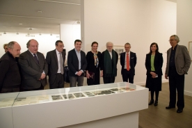 El conselleiro de Cultura en la inauguración de la exposición