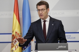 El presidente de la Xunta, en la rueda de prensa del Consejo El presidente de la Xunta, en la rueda de prensa del Consejo