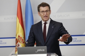 El presidente de la Xunta, en la rueda de prensa del Consejo El presidente de la Xunta, en la rueda de prensa del Consejo