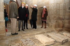 El conselleiro de Cultura, Román Rodríguez, visitó esta mañana el templo