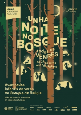 A Cidade da Cultura convida a rapaces e rapazas de entre 10 e 13 anos a participar un ano máis na súa actividade de verán Unha noite no Bosque