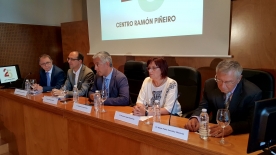 Los secretarios xerais de Política Lingüística y de Cultura, Valentín García y Anxo Lorenzo, intervinieron esta mañana en el Pazo de San Roque en la segunda de las jornadas 