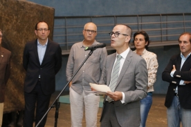 O conselleiro de Cultura, Educación e Ordenación Universitaria, Xesús Vázquez Abad,  inaugurou hoxe no Museo do Mar de Galicia a exposición ‘Océano’, do artista monfortino Antón Patiño