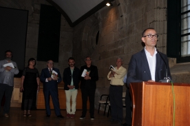 O conselleiro de Cultura, Educación e Ordenación Universitaria, Xesús Vázquez Abad, na entrega de premios