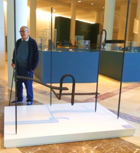 Martín Chirino en su visita al Gaiás