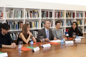 O conselleiro de Cultura, Educación e Ordenación Universitaria, Xesús Vázquez Abad, esta mañá no Centro Galego de Arte Contemporánea (CGAC) 