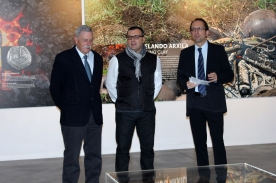 O secretario xeral de Cultura, Anxo Lorenzo, inaugurou hoxe a nova exposición temporal do Parque Arqueolóxico da Arte Rupestre de Campo Lameiro