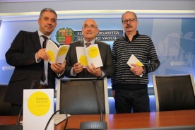 A Consellería de Cultura, Educación e Ordenación Universitaria presentou hoxe en Donostia “Nimbos / Argi-koroak”, a edición bilingüe galego-éuscaro da obra díazcastriana coa que a Xunta de Galicia pecha a ampla programación de actividades e de proxectos postos en marcha co gallo da celebración das Letras Galegas 2014, dedicadas a Xosé María Díaz Castro A Consellería de Cultura, Educación e Ordenación Universitaria presentou hoxe en Donostia “Nimbos / Argi-koroak”, a edición bilingüe galego-éuscaro da obra díazcastriana coa que a Xunta de Galicia pecha a ampla programación de actividades e de proxectos postos en marcha co gallo da celebración das Letras Galegas 2014, dedicadas a Xosé María Díaz Castro