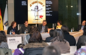 O secretario xeral de Política Lingüística, Valentín García, participou na presentación de 'A viva voz'