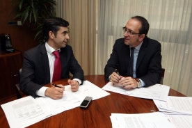 O secretario xeral de Cultura, Anxo Lorenzo, reuniuse co presidente da Fegamp, José Manuel Rey Varela