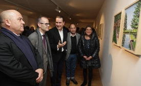 Xesús Vázquez Abad inaugura la muestra de Víctor López-Rúa, que acoge el Museo Fundación Eugenio Granell