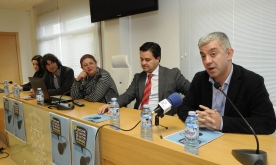 O secretario xeral de Política Lingüística, Valentín García, participou esta mañá na rolda de prensa na que se se deu a coñecer o devandito concurso