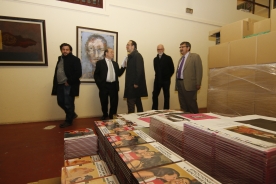 Anxo Lorenzo visitou hoxe a sede de Nova Galicia Edicións en Vigo