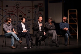 Anxo Lorenzo e Jacobo Sutil na presentación do espectáculo