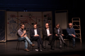 Anxo Lorenzo e Jacobo Sutil na presentación do espectáculo