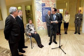 Anxo Lorenzo en la presentación de la exposición
