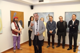  secretario general de Política Lingüística, Valentín García, participó hoy en el acto de apertura de la XII Bienal Internacional de Lalín Pintor Laxeiro