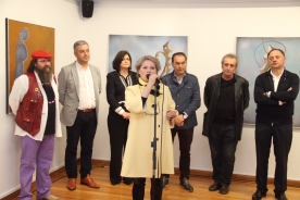  secretario general de Política Lingüística, Valentín García, participó hoy en el acto de apertura de la XII Bienal Internacional de Lalín Pintor Laxeiro