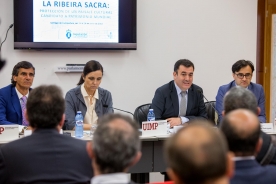Román Rodríguez participa en la apertura del curso de la Universidad Menéndez Pelayo para impulsar la candidatura de la Ribeira Sacra como Patrimonio Mundial Román Rodríguez participa en la apertura del curso de la Universidad Menéndez Pelayo para impulsar la candidatura de la Ribeira Sacra como Patrimonio Mundial