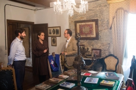 El secretario xeral de Cultura, Anxo Lorenzo, acompañado por miembros del patronato de la Casa da Troya, visitó el museo