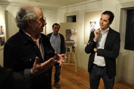 O director da Axencia Galega das Industrias Culturais (Agadic), Jacobo Sutil, visitou esta tarde a rodaxe de 'Migas de pan'