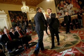O presidente do Goberno galego presidiu esta mañá a sinatura do acordo de colaboración entre a Xunta, o Cabido e a Fundación Catedral para continuar coa rehabilitación da sé compostelá
