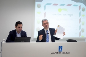 Valentín García na presentación do recurso dixital