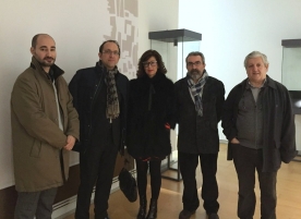 Anxo Lorenzo visita  "Alicerces"