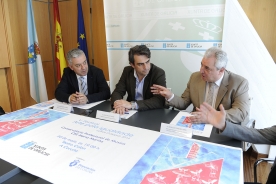 O secretario xeral de Política Lingüística e o delegado territorial deron a coñecer esta mañá en rolda de prensa o cartel do espectáculo que acollerá o Teatro Colón