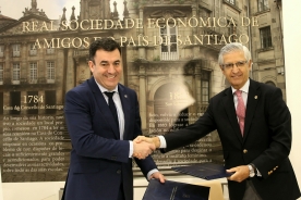 Román Rodríguez destacou no acto a importancia deste iniciativa para a salvagarda e difusión “da memoria dunha institución única para o estudo da historia de Compostela e Galicia” Román Rodríguez destacou no acto a importancia deste iniciativa para a salvagarda e difusión “da memoria dunha institución única para o estudo da historia de Compostela e Galicia”