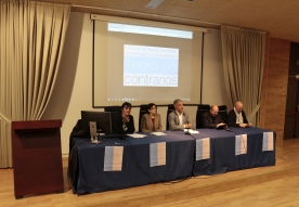 O secretario xeral de Política Lingüística en funcións da Xunta de Galicia, Valentín García Gómez, participou este mediodía en Vigo na inauguración do XI Ciclo de mesas redondas 'Escritores na Universidade'