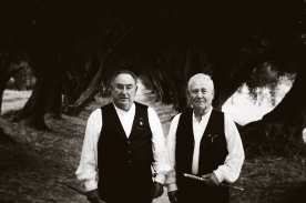 Os vellos requinteiros Pepe de Nande e Marcelino de Muiñeiro